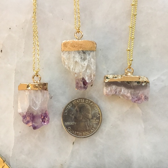 ❗️LAST❗️Raw Amethyst Slice Necklace - Picture 7 of 7